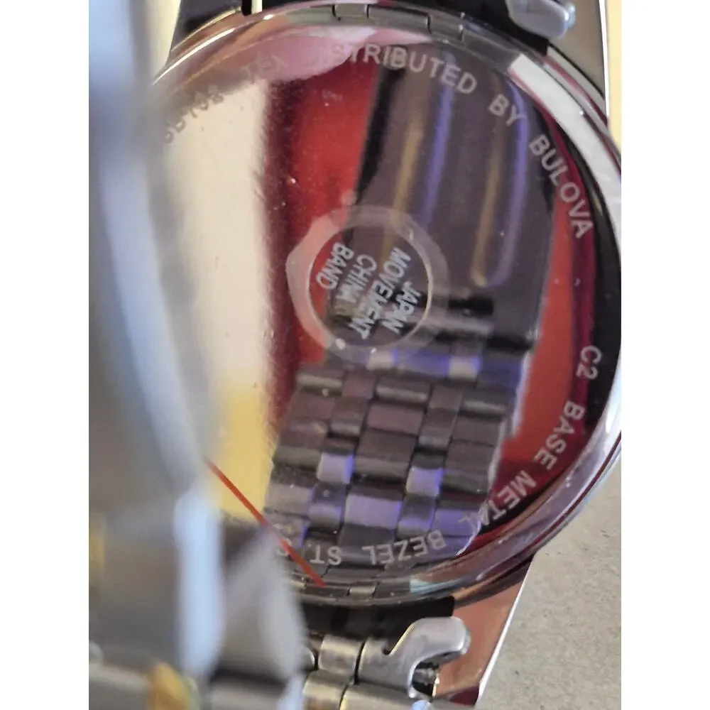 TFX by Bulova Mens Watch New Battery date feature Large‎ dial minimalist sharp